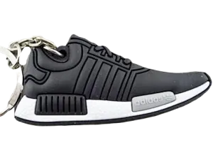 Flat Silicon Sneaker Keychain Black Suedes