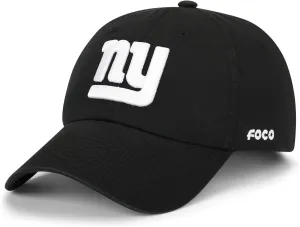 FOCO Men's NFL Team Logo Black & White Casual Hat Caps