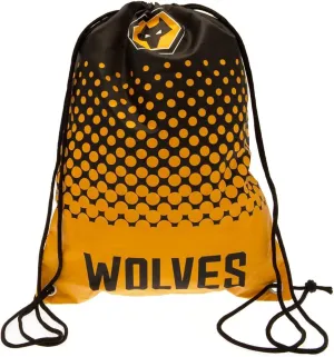 FOCO Wolverhampton Wanderers FC Fade Gym Bag, Orange Black