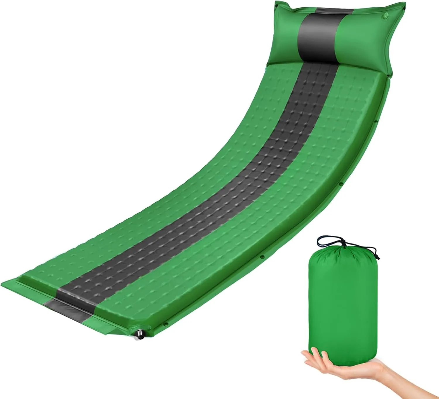 Foldable Camping Mattress Inflatable Sleeping Pad 4cm Memory Foam for Hiking Climbing Waterproof Compact for Travel