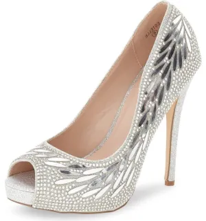 Formal Dress Prom Pump Summer event Estelle Wedding Toe Peep Rhinestone Pumps Lorraine Ready-made selection Lauren
