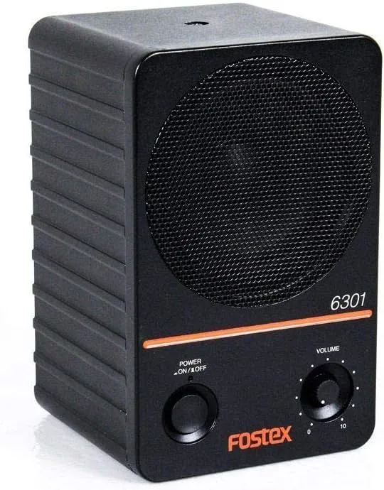 Fostex 6301NE Powered Active Monitor (Single), Electronically Balanced, Black