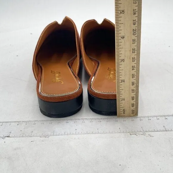 FOWT Women Fashion Suede Mules, Sexy Closed Pointed Toe Flat Loafer, Low Heel
