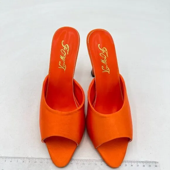 FOWT Womens Pointed Toe High Heels Shoes Ladies Slip On Stilettos Mule Sandals