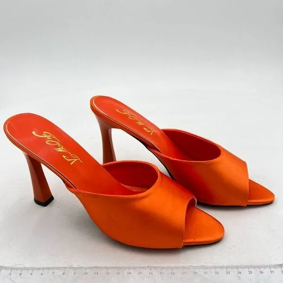 FOWT Womens Pointed Toe High Heels Shoes Ladies Slip On Stilettos Mule Sandals