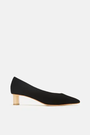 Frida Low Heel Pump - Negro