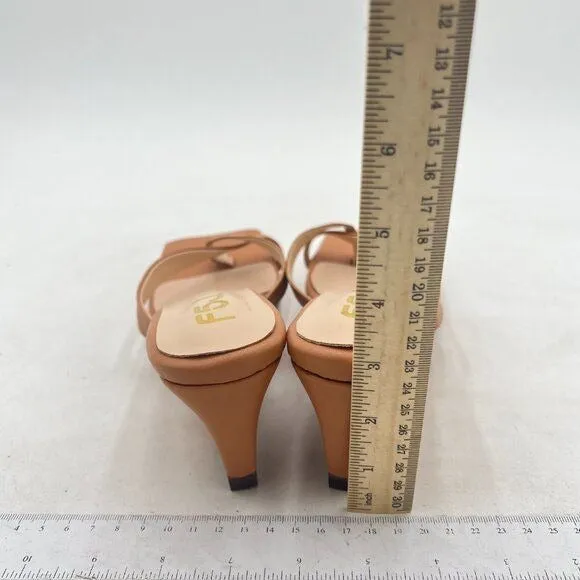 FSJ Nude Flip Flop Slide Mule Square Open Toe Thong Wedge Heel Sandal