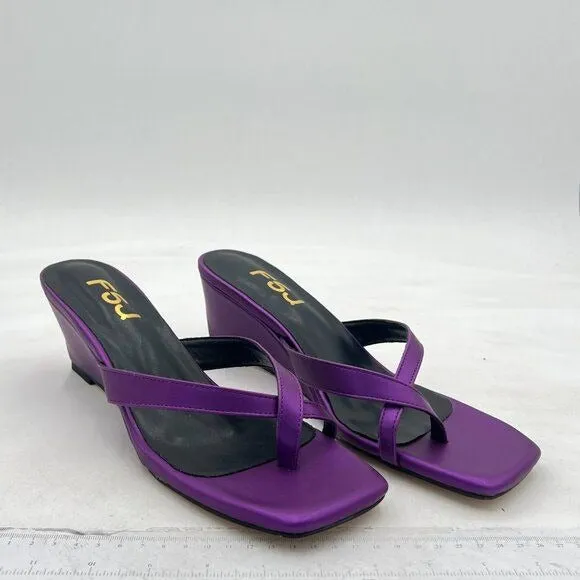 FSJ Women Casual Flip Flop Slide Mule Shoes Square Open Toe Thong Sandal Summer