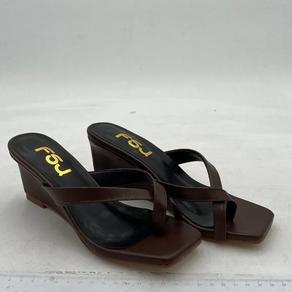 FSJ Women Casual Flip Flop Slide Mule Shoes Square Open Toe Thong Sandal Summer