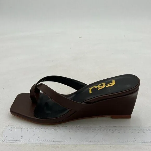 FSJ Women Casual Flip Flop Slide Mule Shoes Square Open Toe Thong Sandal Summer