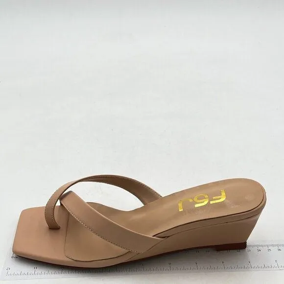 FSJ Women Casual Flip Flop Slide Mule Shoes Square Open Toe Thong Sandal Summer
