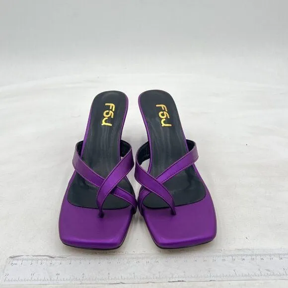 FSJ Women Casual Flip Flop Slide Mule Shoes Square Open Toe Thong Sandal Summer
