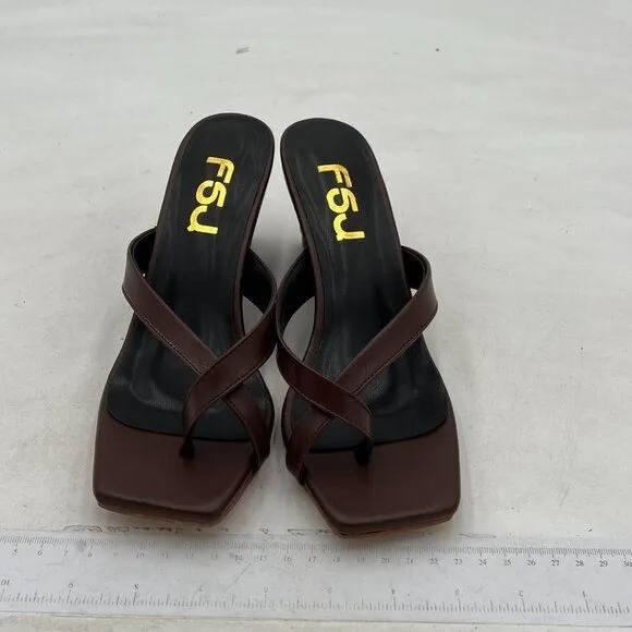 FSJ Women Casual Flip Flop Slide Mule Shoes Square Open Toe Thong Sandal Summer