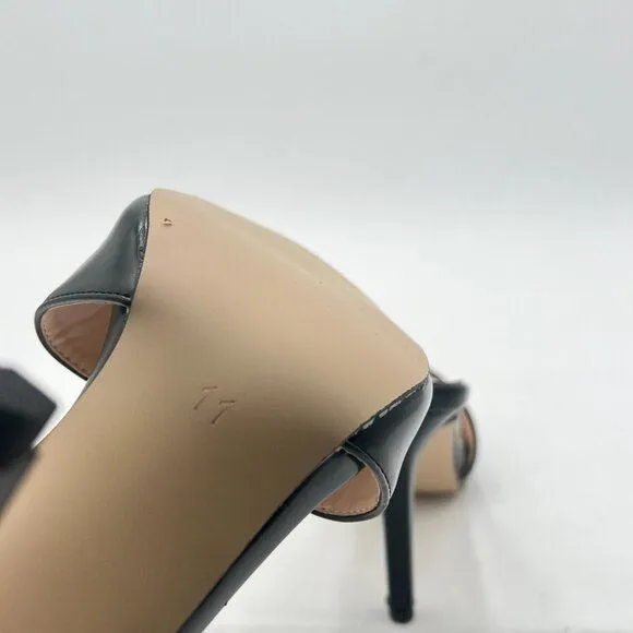 FSJ Women Casual Peep Toe Mule Sandals Stiletto High Heels Party Evening Shoe