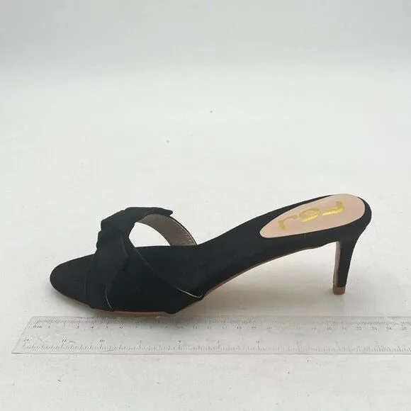 FSJ Women Casual Peep Toe Mule Sandals Stiletto High Heels Party Evening Shoe