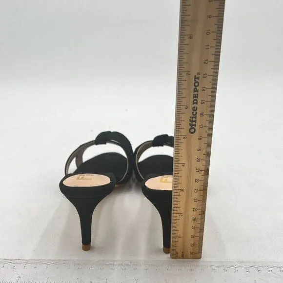 FSJ Women Casual Peep Toe Mule Sandals Stiletto High Heels Party Evening Shoe