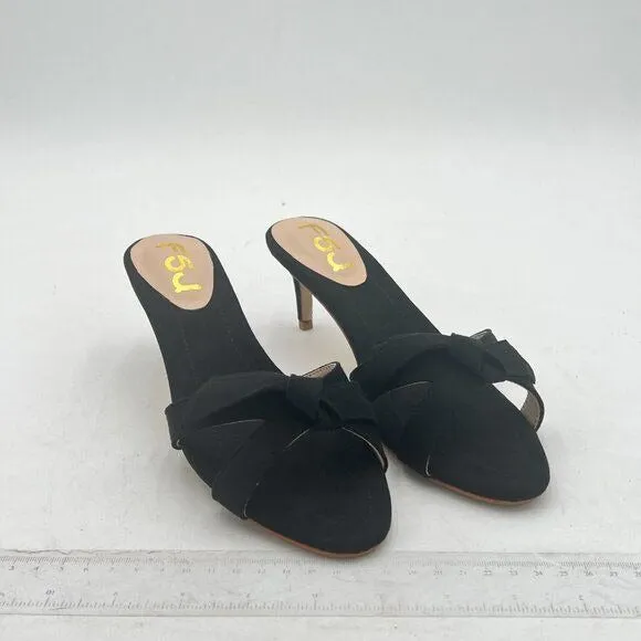 FSJ Women Casual Peep Toe Mule Sandals Stiletto High Heels Party Evening Shoe