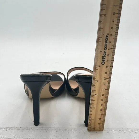 FSJ Women Casual Peep Toe Mule Sandals Stiletto High Heels Party Evening Shoe