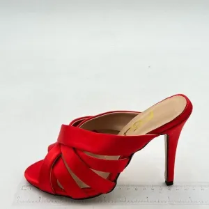 FSJ Women Sexy Strappy Open Toe Sandals Stiletto High Heel Slip On Backless Mule