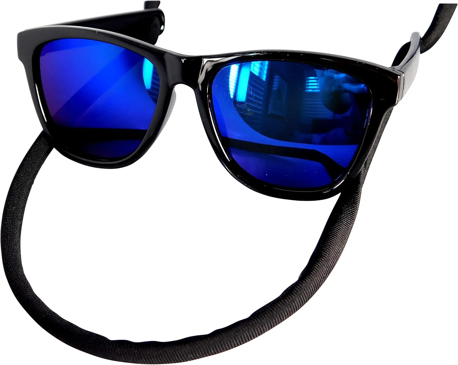G014 Dog Cat Pet 80s Sunglasses Goggles for Small Breeds up to 15lbs (2-Pack Black  Black-Blue Mirror)