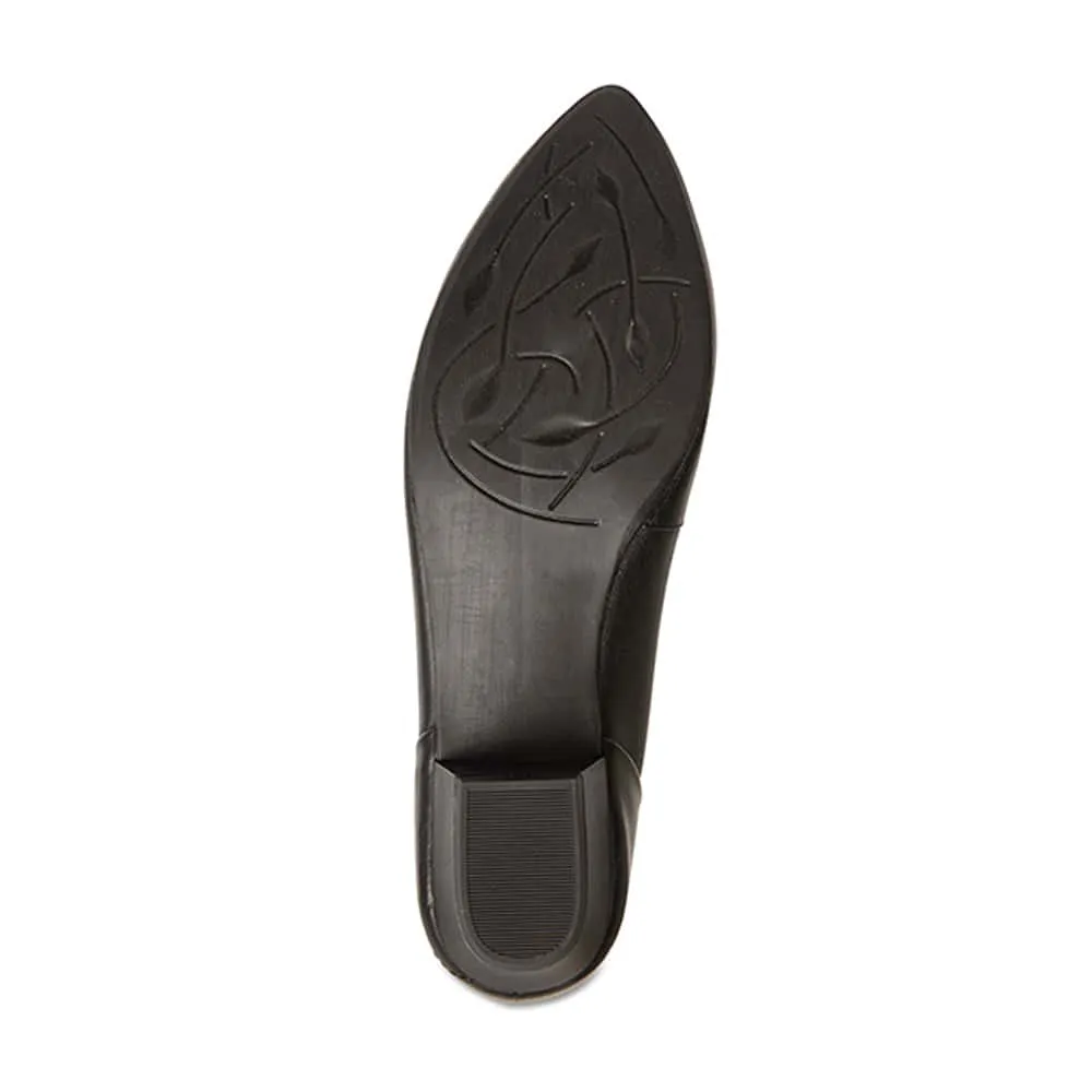 Gatto Heel in Black Leather