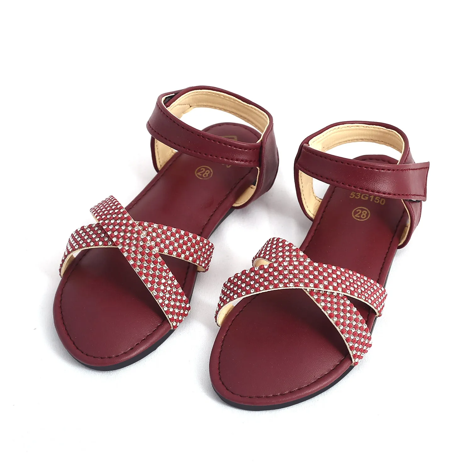 Girls Sandal - Maroon