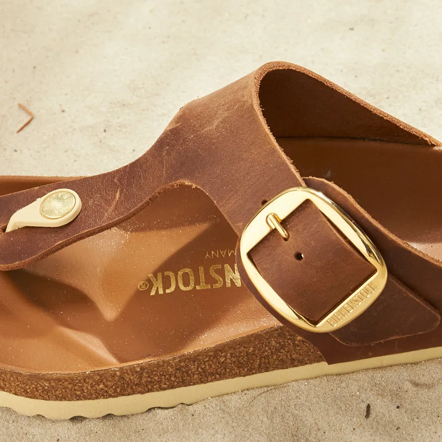 GIZEH BIG BUCKLE - COGNAC - LEATHER