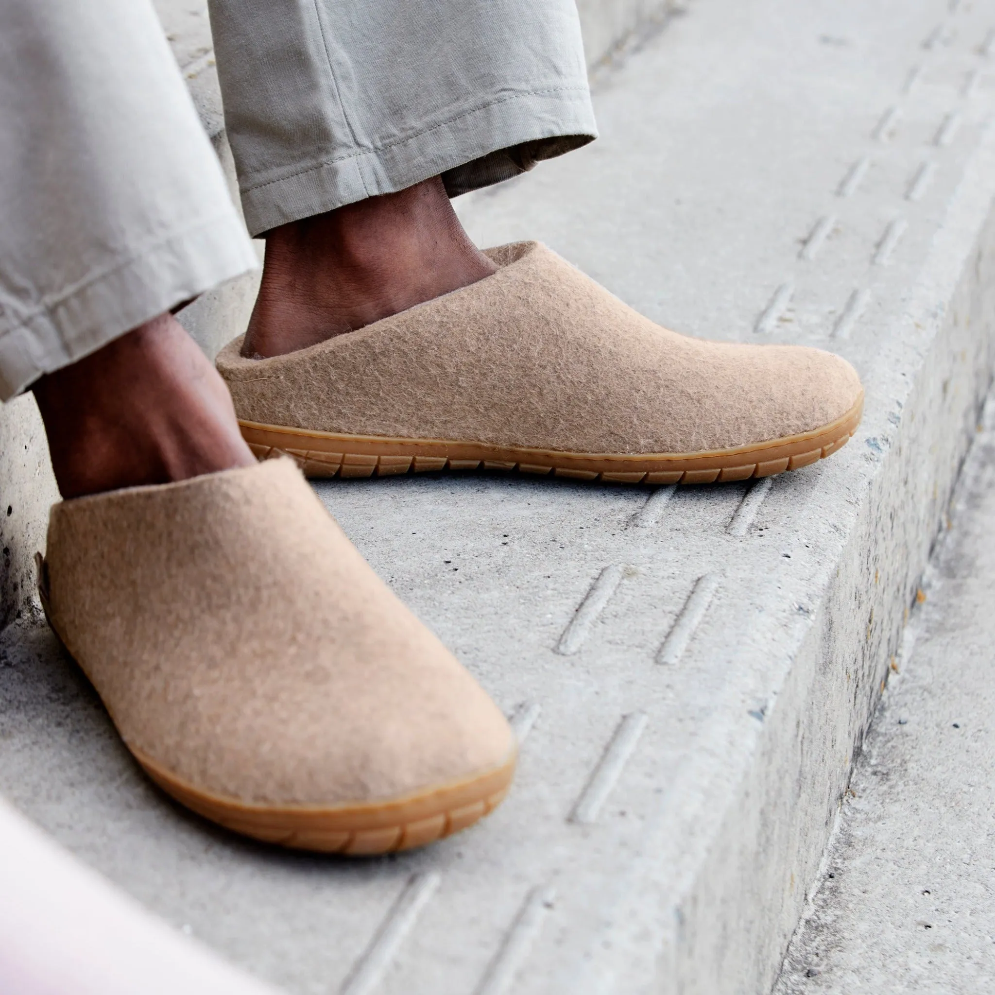 Glerups The Slip On Sand - Honey Rubber Sole