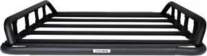 Go Rhino SRM 500 Flat Platform Roof Rack w/Dual Rail & Clamps | Aluminum, Textured Black, L: 55" x W: 52" | 5935251T | Mounts to Most Cross Bars