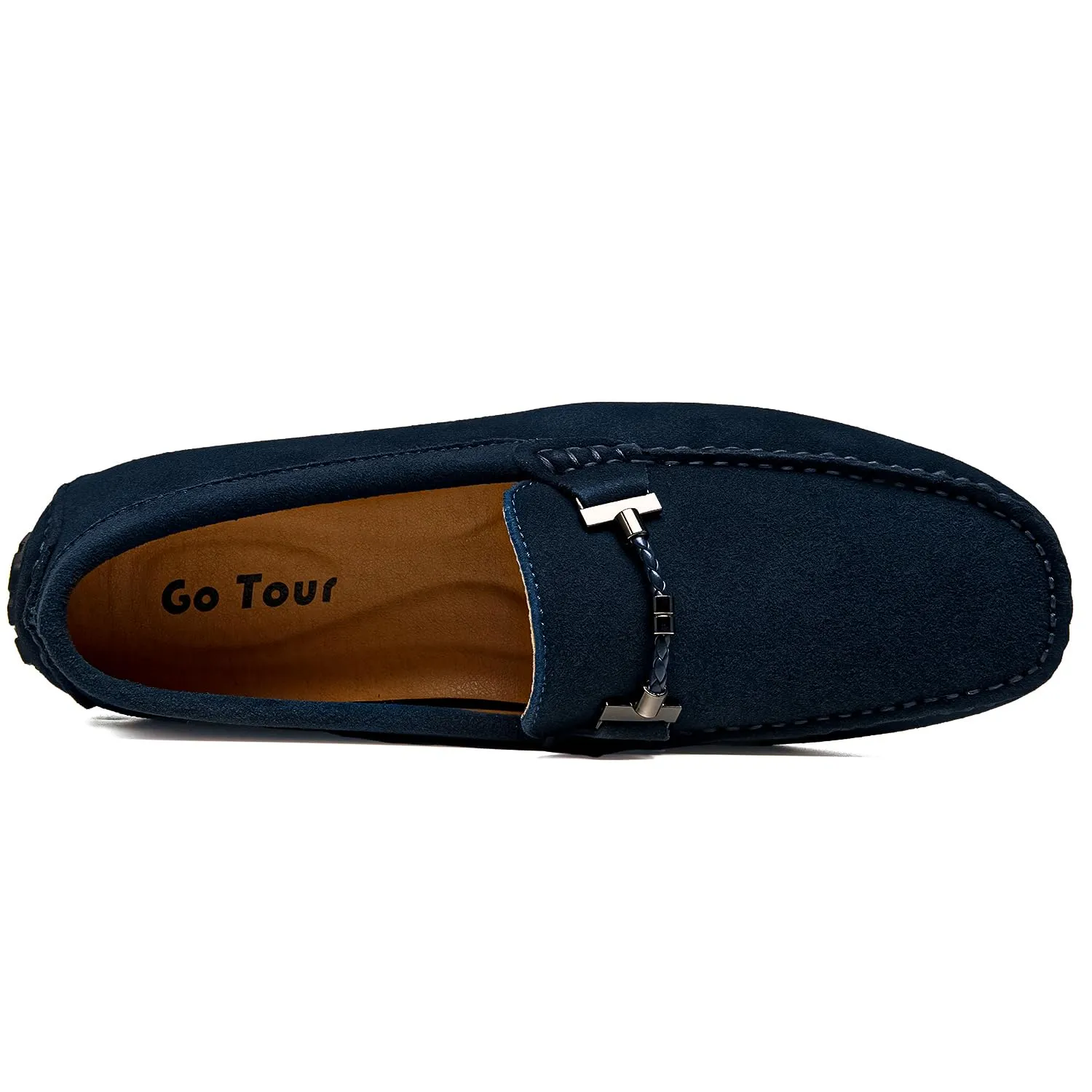 Go Tour Men's Penny Loafers Moccasin Driving Shoes Slip on Flats Boat Shoes
