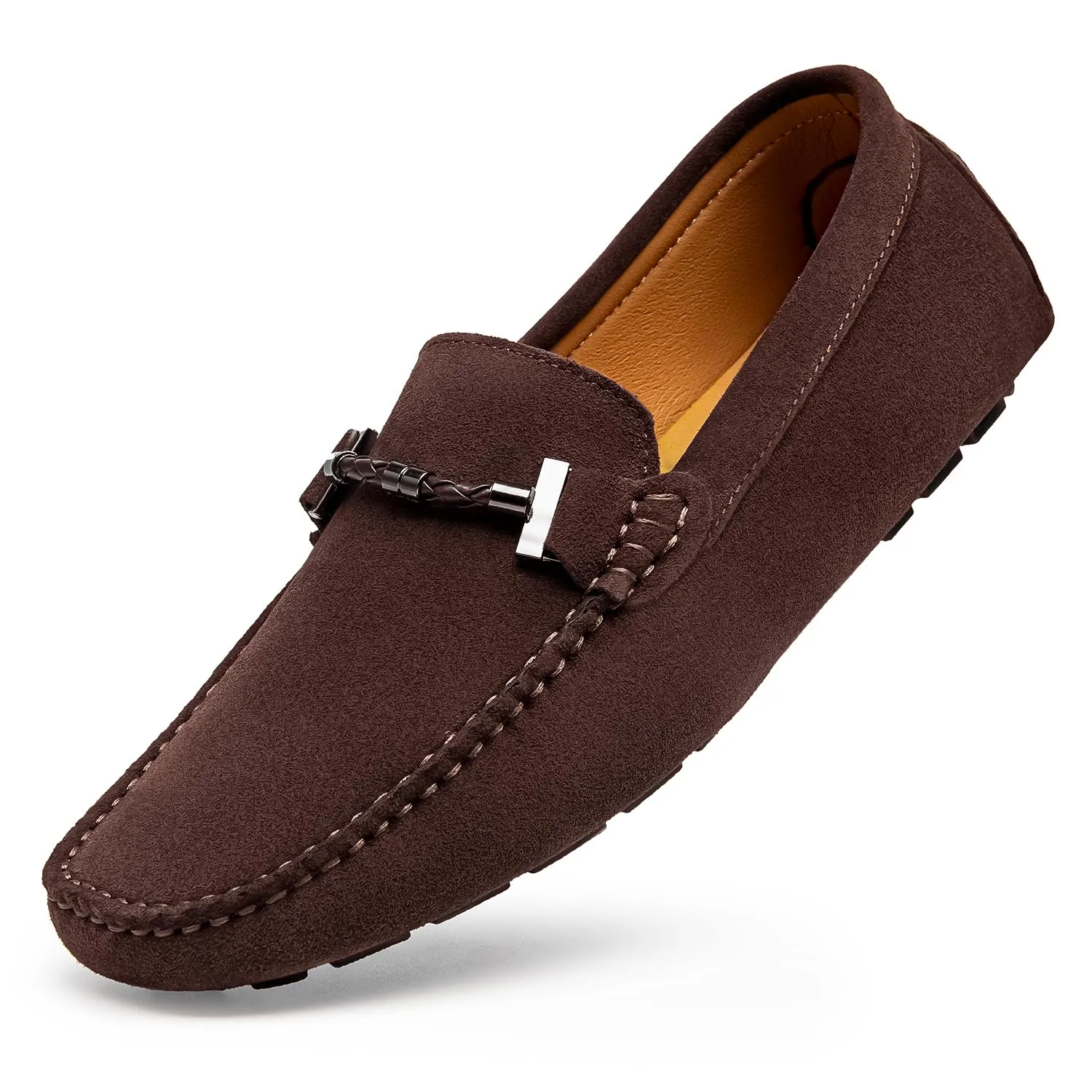 Go Tour Men's Penny Loafers Moccasin Driving Shoes Slip on Flats Boat Shoes