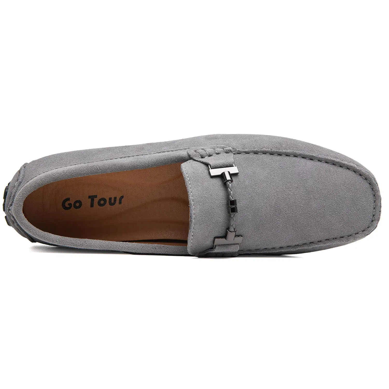 Go Tour Men's Penny Loafers Moccasin Driving Shoes Slip on Flats Boat Shoes