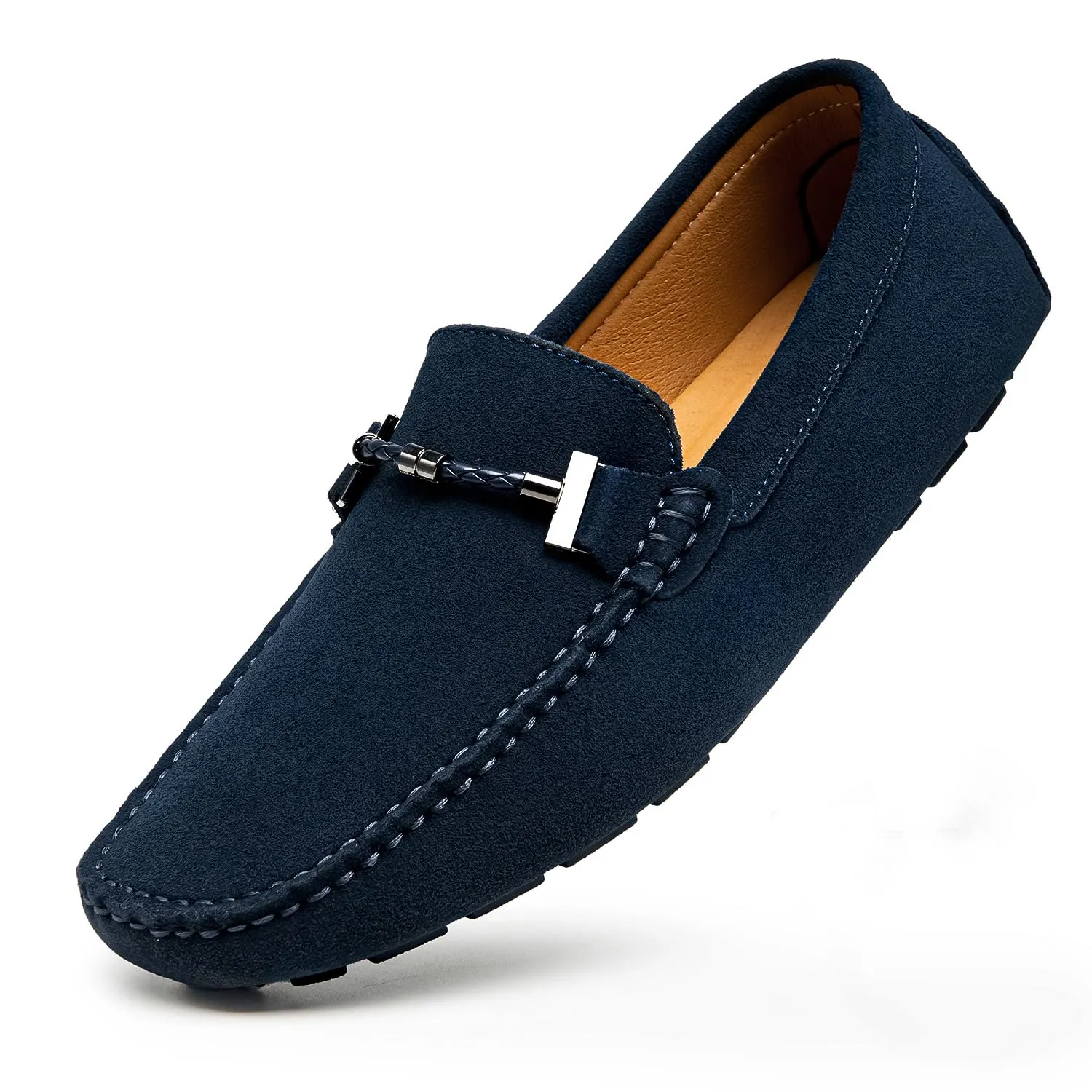 Go Tour Men's Penny Loafers Moccasin Driving Shoes Slip on Flats Boat Shoes