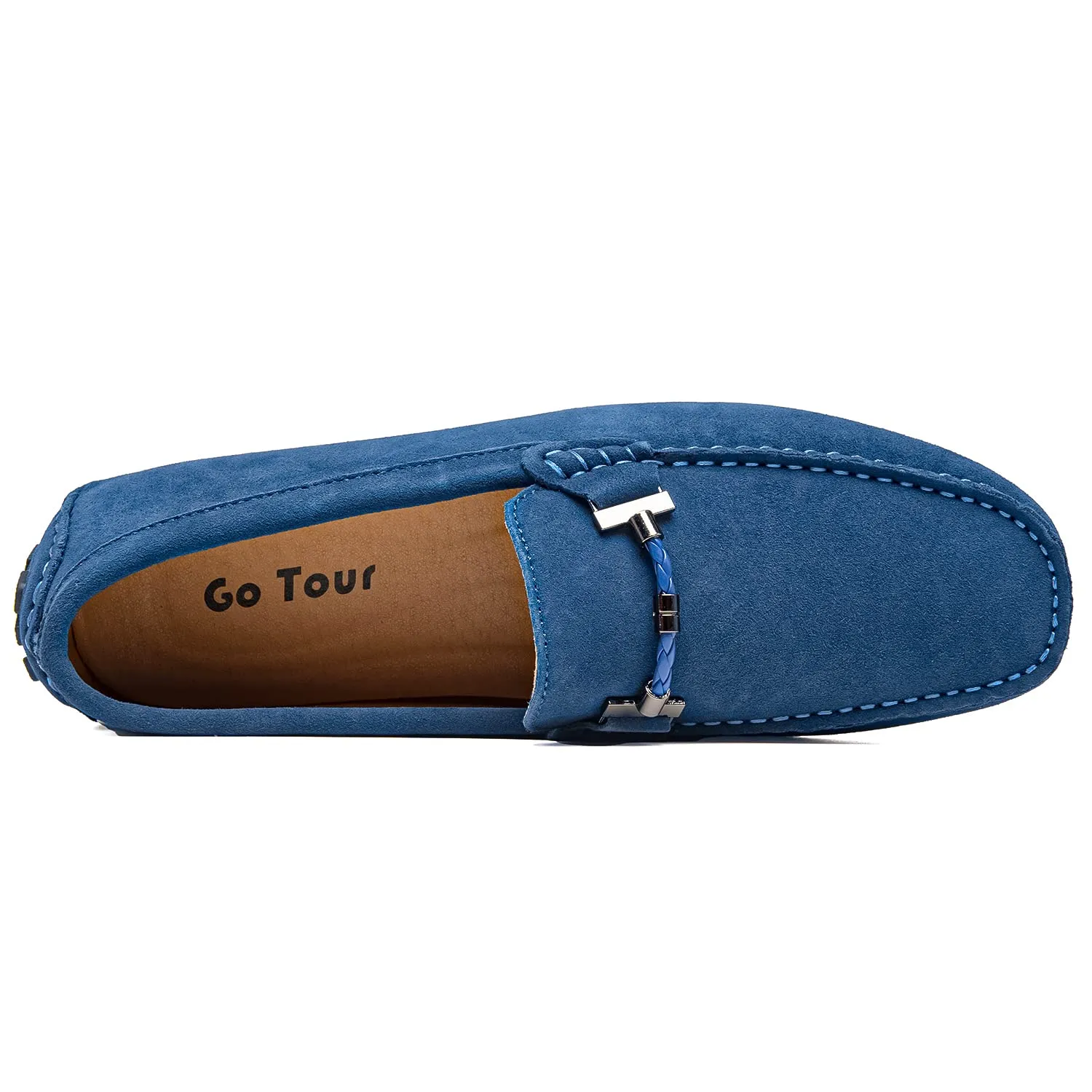 Go Tour Men's Penny Loafers Moccasin Driving Shoes Slip on Flats Boat Shoes