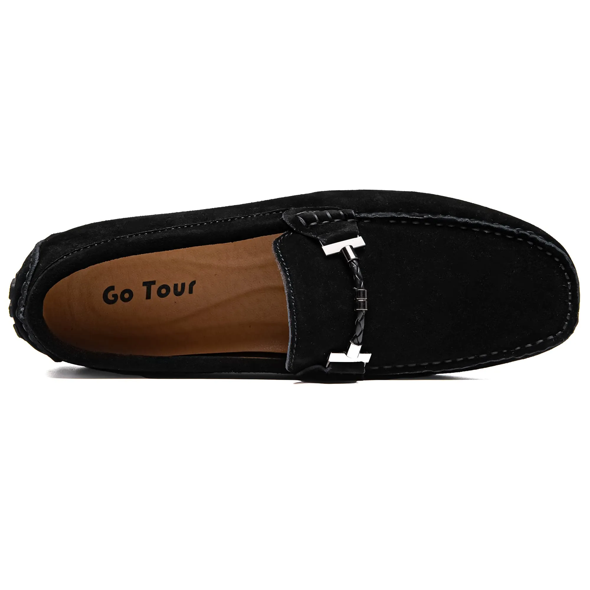 Go Tour Men's Penny Loafers Moccasin Driving Shoes Slip on Flats Boat Shoes