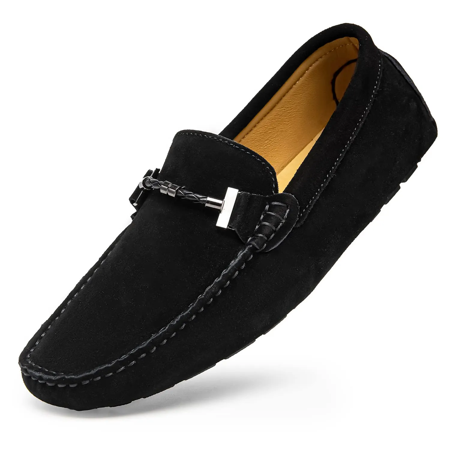 Go Tour Men's Penny Loafers Moccasin Driving Shoes Slip on Flats Boat Shoes
