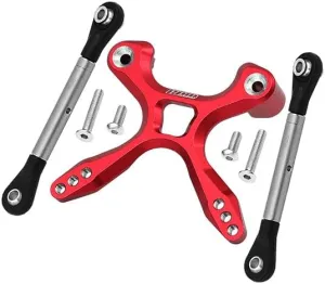 GPM For Traxxas Ford GT 4-Tec 2.0 (83056-4) Upgrade Parts Titanium Rear Tie Rods With Stabilizer - 7Pc Set Red