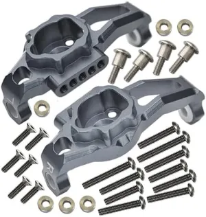GPM For Traxxas TRX-4 Trail Defender Crawler/TRX-6 Merc-Benz G63 Upgrade Parts Aluminum Adjustable Front C Hub - 1Pr Set Gray Silver