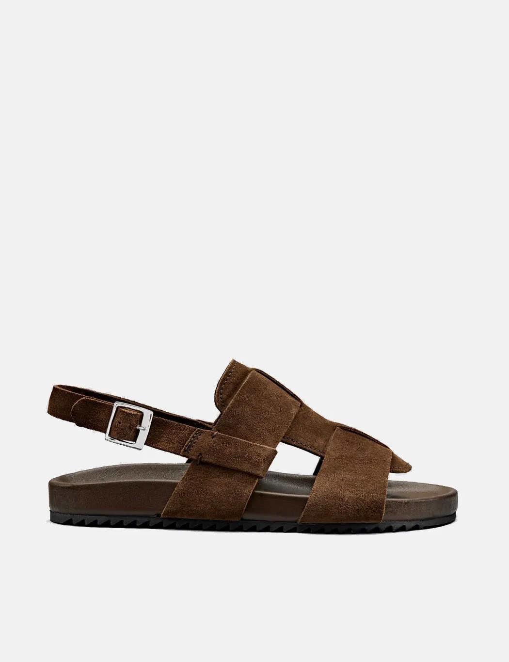 Grenson Wiley Sandal (Suede) - Cigar Brown