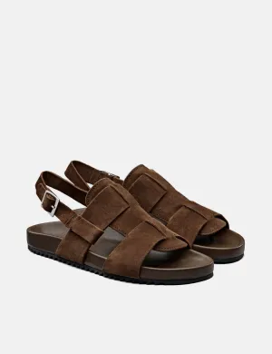 Grenson Wiley Sandal (Suede) - Cigar Brown