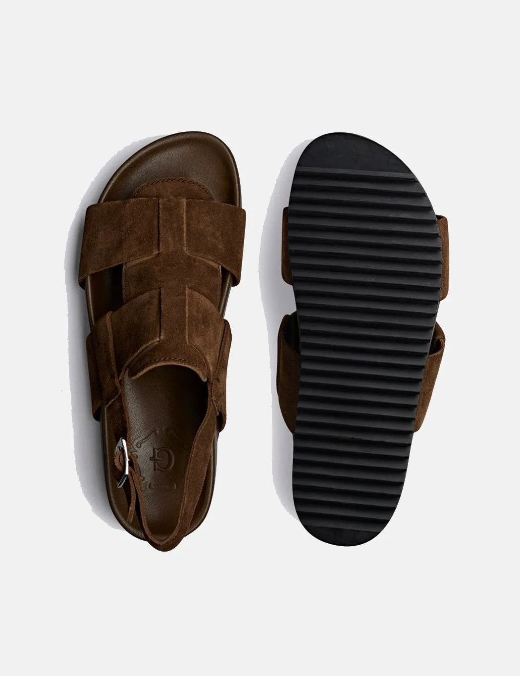 Grenson Wiley Sandal (Suede) - Cigar Brown
