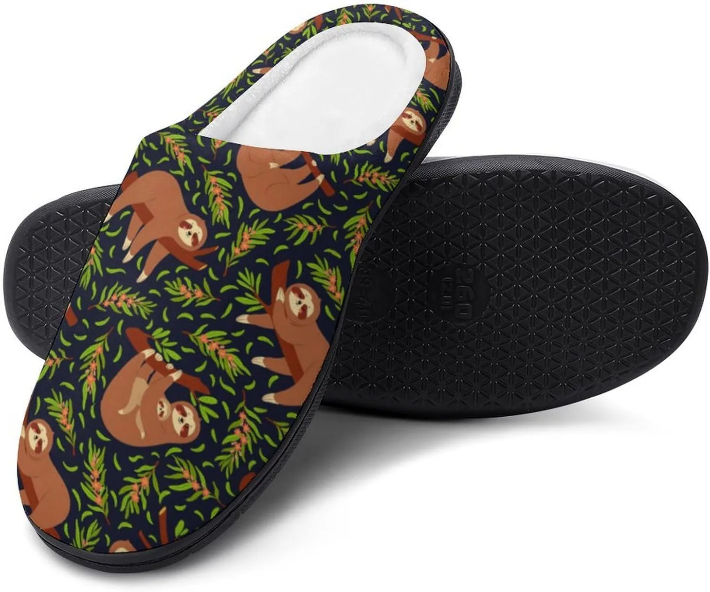 Halloween Green Eyes Black Birds Cats House Slippers For Woman Mens Memory Foam Bedroom Slippers Outdoor Slip-On Shoes