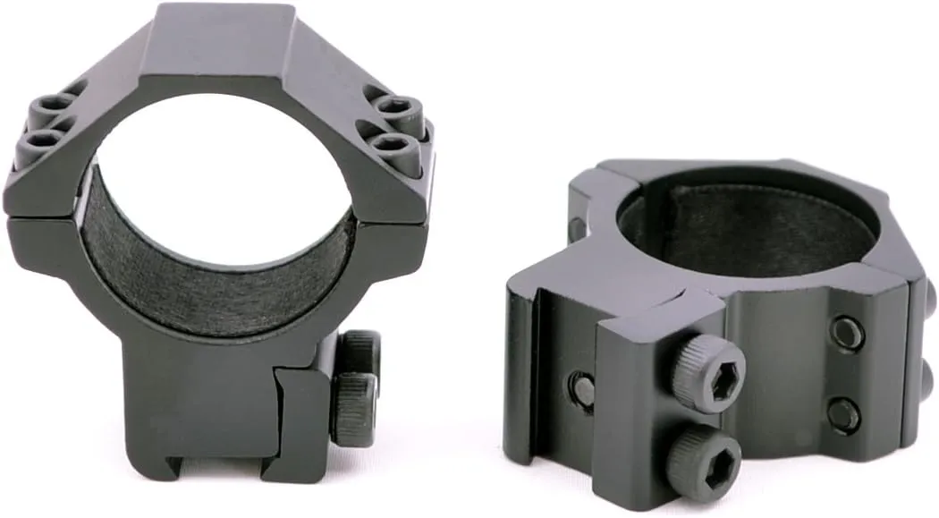 Hammers Medium Height 30mm Scope Ring Set with Stop Pin for High Power Magnum Airguns Air Rifles