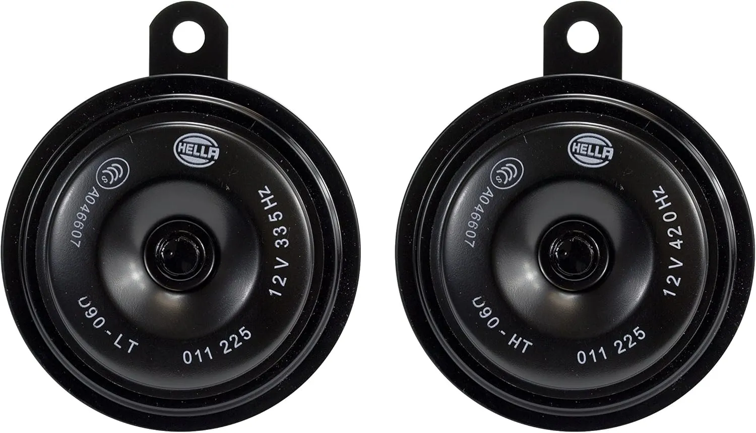 Hella 011225802 Black 77mm 12V BX Disc Horn Kit (Universal Fit)