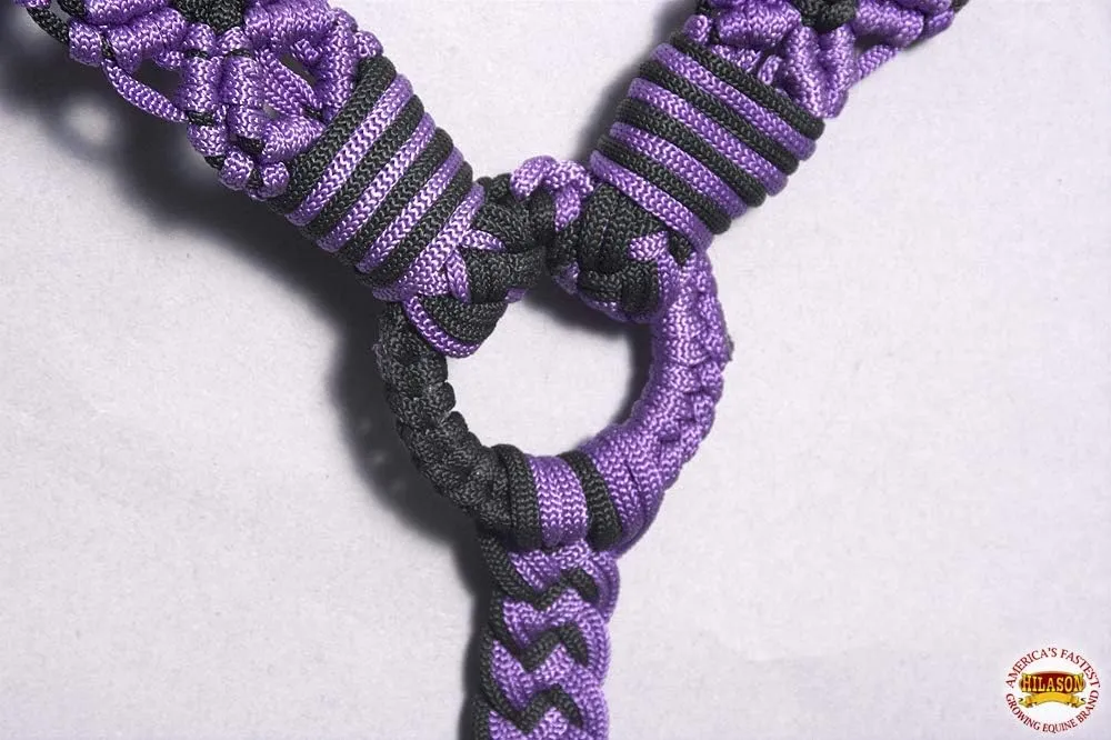 HILASON Horse Breast Collar Braided Paracord Pink/Black