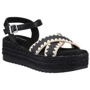 Hush Puppies Jemma Espadrille Polyurethane Women's Black Sandals