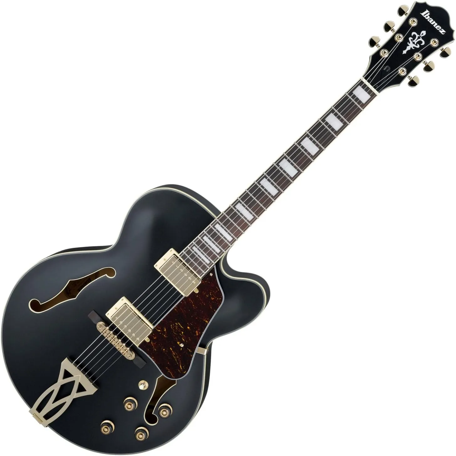 Ibanez AF75GBKF AF Artcore 6 String Black Flat Hollow Body Electric Guitar