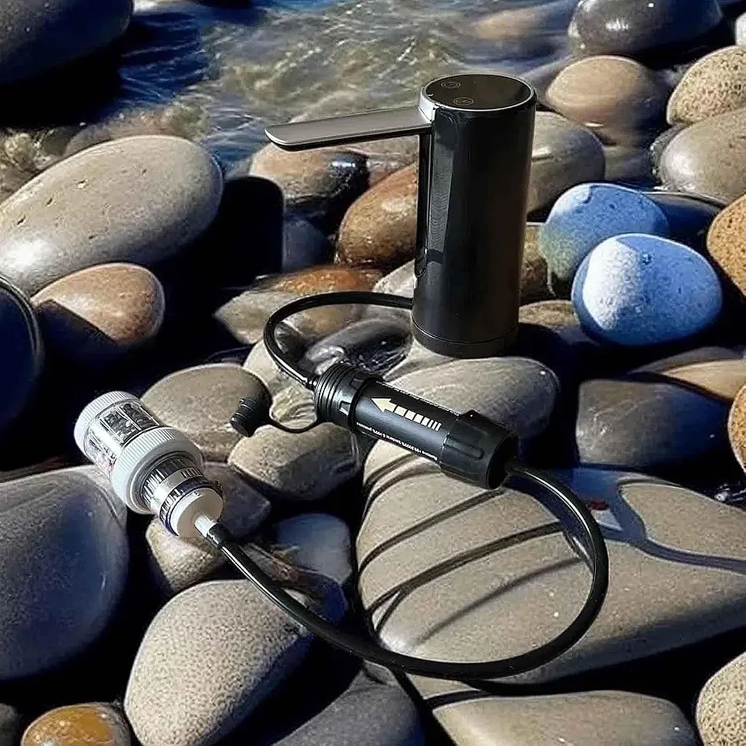 iDili 5V 1A Emergency Portable Electric Water Purifier 4W Outdoor Self-Driving Camping Filter Filtration Accuracy 0.0lum
