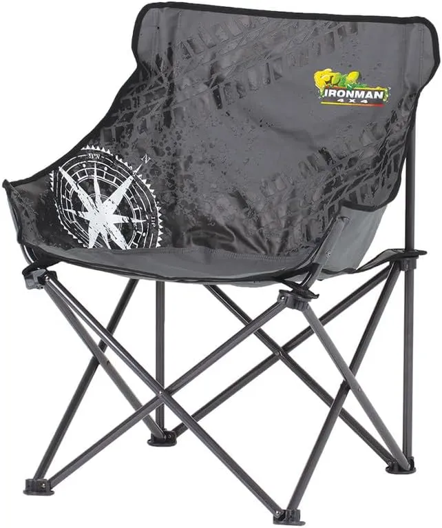 IM4x4 Mid Size Low Back Camp Chair - Black/Grey