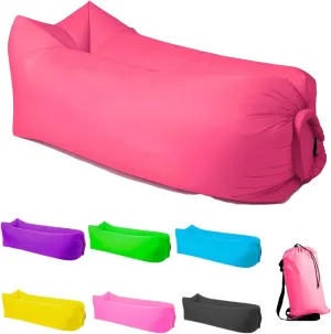 Inflatable Lounger Air Sofa Hammock, Inflatable Couch for Camping, Portable Waterproof Anti-Air Leaking Pouch Couch Air Chair for Outdoor, Beach, Hiking, Picnics, Music Festivals